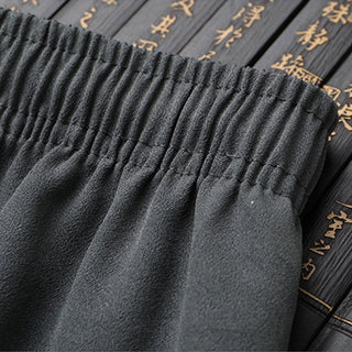 Buddha Gift Tang Suit Hanfu Chinese Dragon Traditional Kung Fu Uniform Short Sleeve Tops and Pants Clothing Men's Set