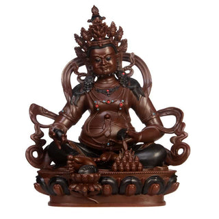 Buddha Gift Yellow Jambhala Bodhisattva Figurine Compassion Copper Statue Home Office Decoration