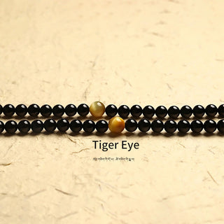 Buddha Gift Tibetan 108 Mala Beads Black Onyx Three-eyed Dzi Beads Protection Bracelet