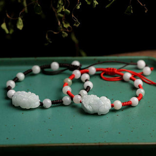 Buddha Gift Natural Jade PiXiu Luck Bracelet