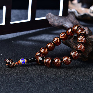 Buddha Gift Tibetan Dragon Vein Agate Healing Bracelet