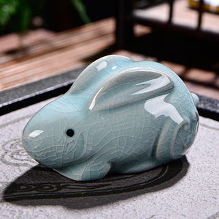Buddha Gift Chinese Zodiac Wealth Ceramic Tea Pet Home Figurine Decoration