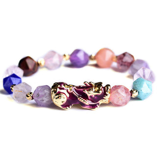 Buddha Gift FengShui PiXiu Amethyst Luck Bracelet