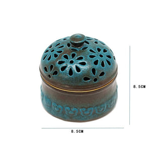 Buddha Gift Mini Hollow Spiritual Meditation Ceramic Small Incense Burner Decoration