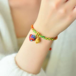 Buddha Gift Colorful Rope Luck Handcrafted Zongzi Charm Bracelet