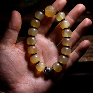 Buddha Gift Handmade Tibetan Sheep Horn Om Mani Padme Hum Auspiciousness Bracelet