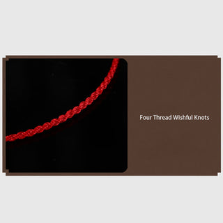 Buddha Gift 999 Gold Bead Handmade Four Thread Wishful Knots Braided Protection Bracelet