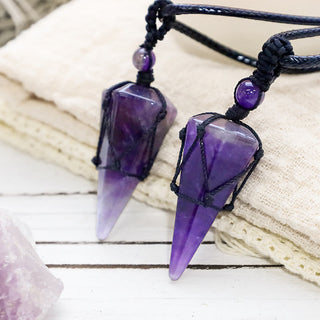 Buddha Gift Natural Stone Pointed Pendant Necklace