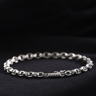 Buddha Gift 925 Sterling Silver Om Mani Padme Hum Carved Design Creativity Metal Bracelet