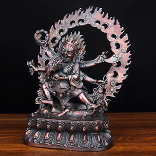 Buddha Gift Tibet Mahakala Bodhisattva Figurine Compassion Copper Statue Decoration