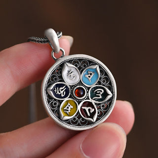 Buddha Gift Tibetan Om Mani Padme Hum Purity Necklace Pendant