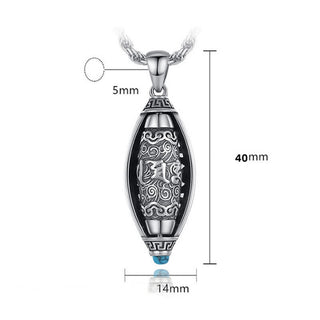 Buddha Gift Tibet Om Mani Padme Hum Protection Necklace Rotatable Pendant