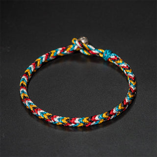 Buddha Gift Tibet Handmade Five Color Thread Protection Braid String Bracelet