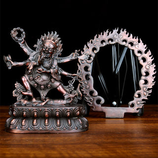 Buddha Gift Tibet Mahakala Bodhisattva Figurine Compassion Copper Statue Decoration