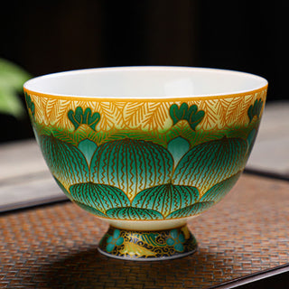 Buddha Gift Lotus Ceramic Teacup Flower Tea Cups 100ml