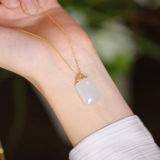 Buddha Gift 925 Sterling Silver Natural Hetian Jade Cyan Jade Luck Laughing Buddha Butterfly Necklace Pendant