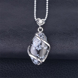 Buddha Gift Marquise Pattern Natural Crystal Stone Charm Necklace Pendant