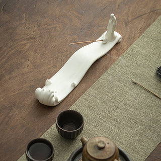 Buddha Gift Buddha Monk Ceramic Sea Wave Mountain Blessing Incense Burner Decoration