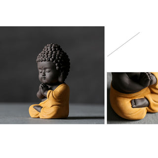 Buddha Gift Small Buddha Serenity Purple Clay Home Desk Decoration