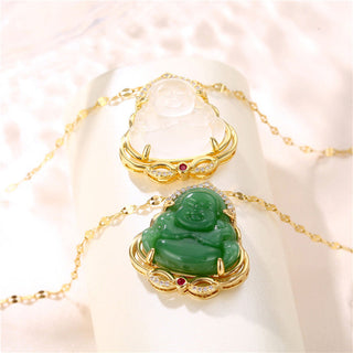 Buddha Gift Natural Laughing Buddha Peace Necklace