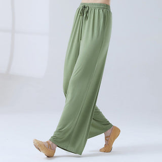 Buddha Gift Loose Modal Drawstring Wide Leg Pants For Yoga Dance