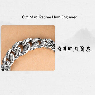 Buddha Gift Om Mani Padme Hum Engraved Peace Purity Bracelet