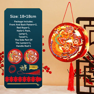 Buddha Gift DIY Good Luck Cute Rabbit Paper Lantern Lamp Mid-Autumn Festival Lantern Decoration