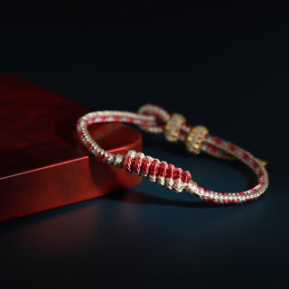 Buddha Gift Tibetan Handmade Eight Thread Peace Knot Prayer Wheel Braided Protection Bracelet