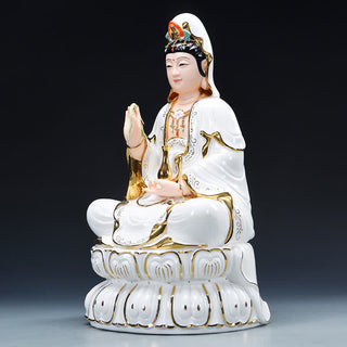 Buddha Gift Chenrezig Bodhisattva Avalokitesvara Success Ceramic Statue Home Decoration