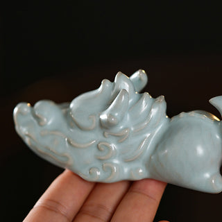 Buddha Gift Year Of The Dragon Luck Ceramic Tea Pet Home Figurine Decoration