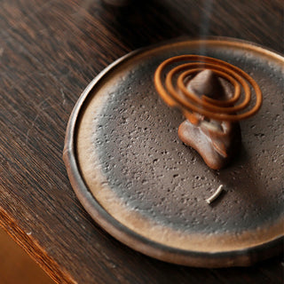 Buddha Gift Small Person Meditation Ceramic Spiritual Healing Incense Burner