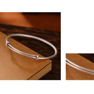 Buddha Gift Tibetan 999 Sterling Silver Om Mani Padme Hum Love Bracelet Bangle