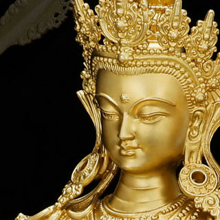 Buddha Gift Shakyamuni Amitabha Medicine Buddha Figurine Serenity Copper Statue Home Decoration