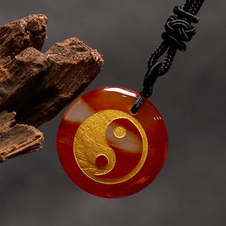 Buddha Gift Various Crystal Amethyst Tiger Eye Green Aventurine Yin Yang Spiritual Necklace Pendant
