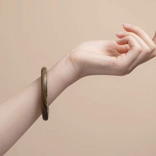 Buddha Gift Tibetan Small Leaf Red Sandalwood Ebony Green Sandalwood Protection Bracelet Bangle