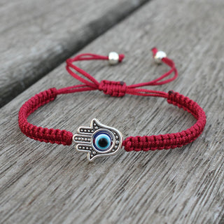 Buddha Gift Handmade Hamsa Symbol Protection Luck String Bracelet