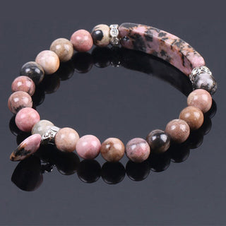 Buddha Gift Rhodonite Love Heart Healing Beads Bracelet