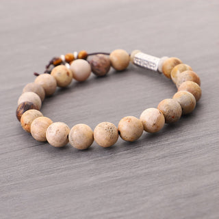 Buddha Gift Weathered Stone Om Mani Padme Hum Strengthen Bracelet