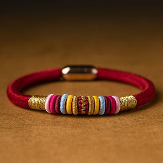 Buddha Gift Tibetan Handmade King Kong Knot Protection Magnetic Buckle Braided Bracelet