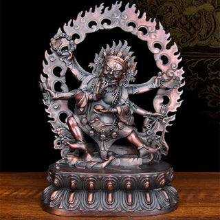 Buddha Gift Tibet Mahakala Bodhisattva Figurine Compassion Copper Statue Decoration