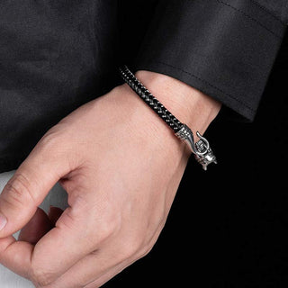 Buddha Gift Dragon Titanium Steel Protection Luck Bracelet