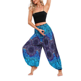 Buddha Gift Casual Loose Compass Pattern Harem Trousers Women's Yoga Pants