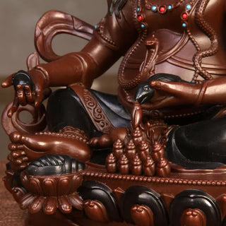 Buddha Gift Yellow Jambhala Bodhisattva Figurine Compassion Copper Statue Home Office Decoration