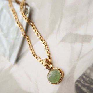 Buddha Gift Oval Turquoise Strength Titanium Steel Necklace Pendant