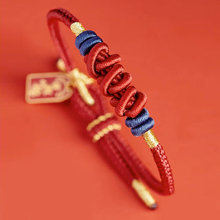 Buddha Gift 925 Sterling Silver Koi Fish Charm Wealth Success Braided Bracelet