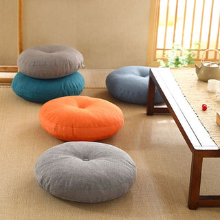 Buddha Gift Lotus Simple Pattern Linen Meditation Seat Cushion Home Living Room Decoration