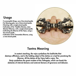 Buddha Gift Tibetan Meditation Bell and Vajra Dorje Copper Decoration Set