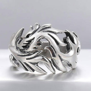 Buddha Gift Dragon Pattern Protection Strength Adjustable Ring