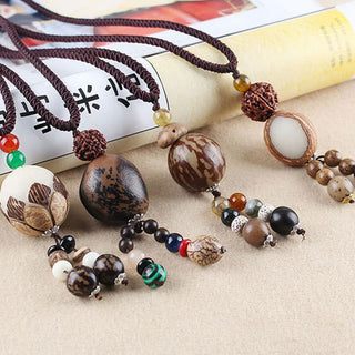Buddha Gift Bodhi Seed Lotus Wisdom Harmony Necklace Pendant