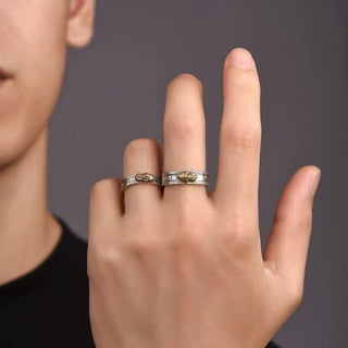 Buddha Gift PiXiu Om Mani Padme Hum Heart Sutra Luck Wealth Couple Ring